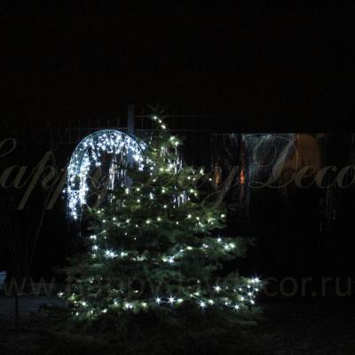 Новогоднее оформление территории загородного дома в поселке Европа3