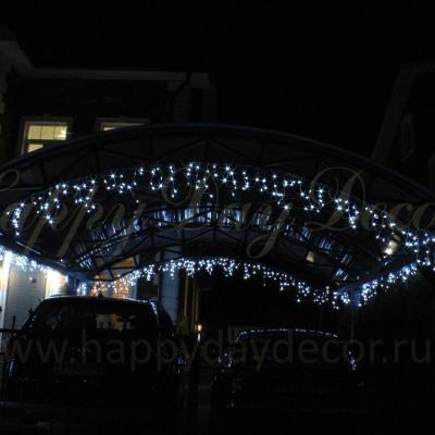 Новогоднее оформление территории загородного дома в поселке Европа3