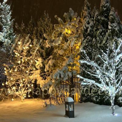 Новогоднее оформление территории загородного дома в поселке Европа3