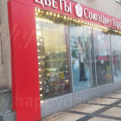 Подсветка из ламп для сети магазинов СоюзЦветТорг на Ленинградском шоссе
